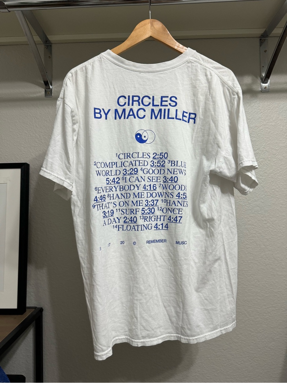 Circles by Mac Miller Band Graphics White Tee Shirt